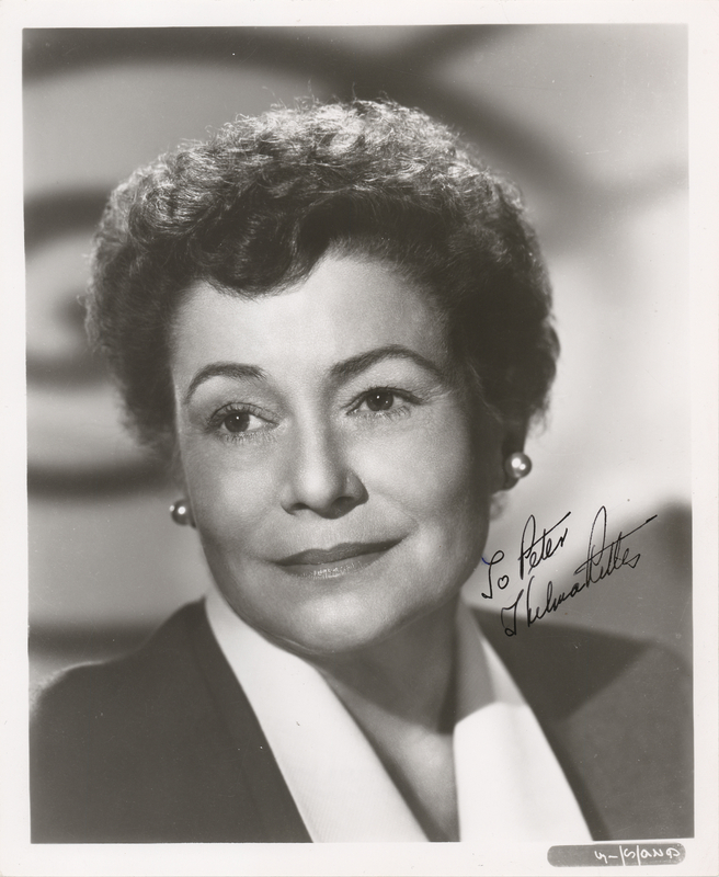 Lot 696 Thelma Ritter Signed Photograph