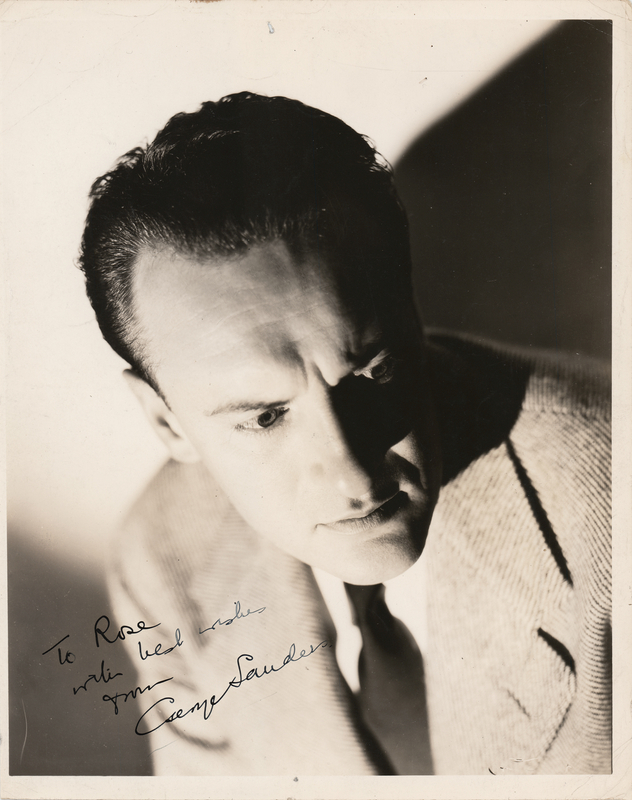 Lot 706 George Sanders Signed Photograph