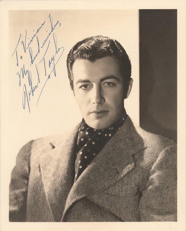Lot 727 Robert Taylor Signed Photograph