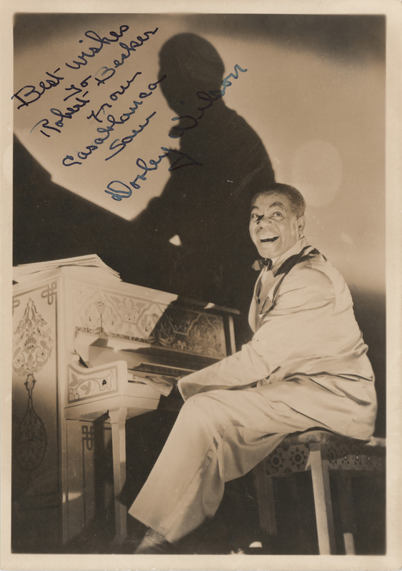 Lot 493 Casablanca: Dooley Wilson Signed Photograph