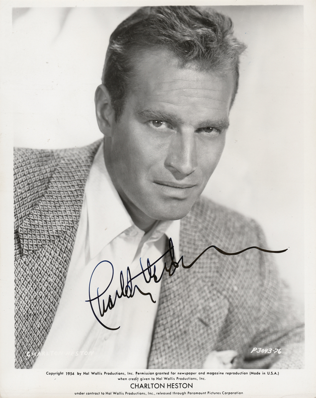 Lot 566 Charlton Heston Signed Photograph