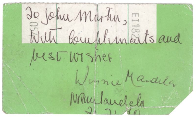 Lot 198 Nelson and Winnie Mandela Signatures