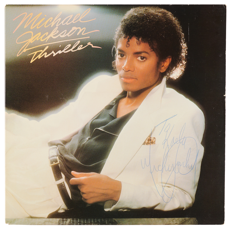 Lot 441 Michael Jackson Signed Album - Thriller