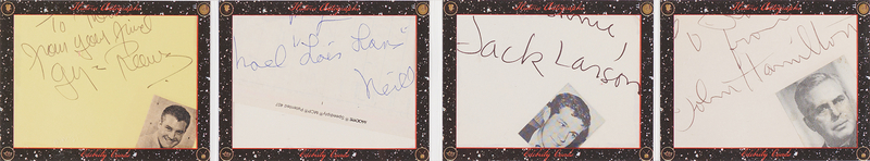 Lot 723 Adventures of Superman (4) Signatures - George Reeves, Noel Neil, Jack Larson, and John Hamilton