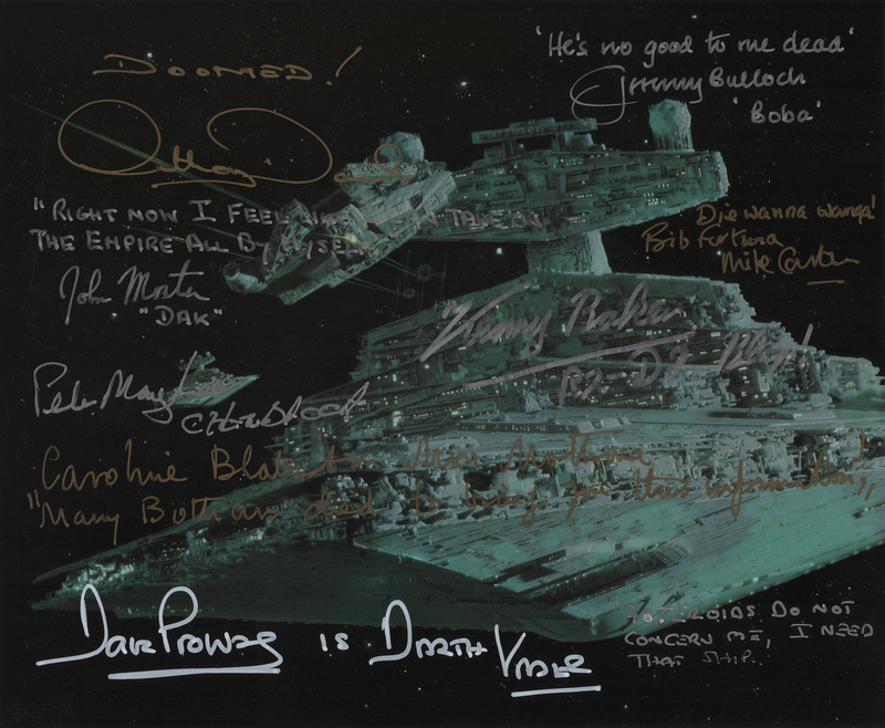 Lot 716 Star Wars Multi-Signed (8) Photograph
