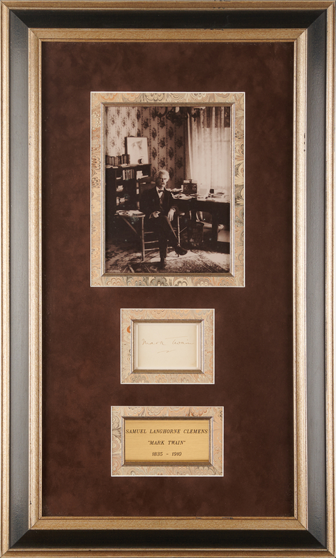 Lot 354 Samuel L. Clemens Signature as 