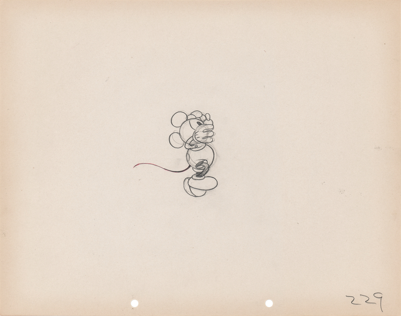 Lot 317 Mickey Mouse production drawing from The Mad Doctor