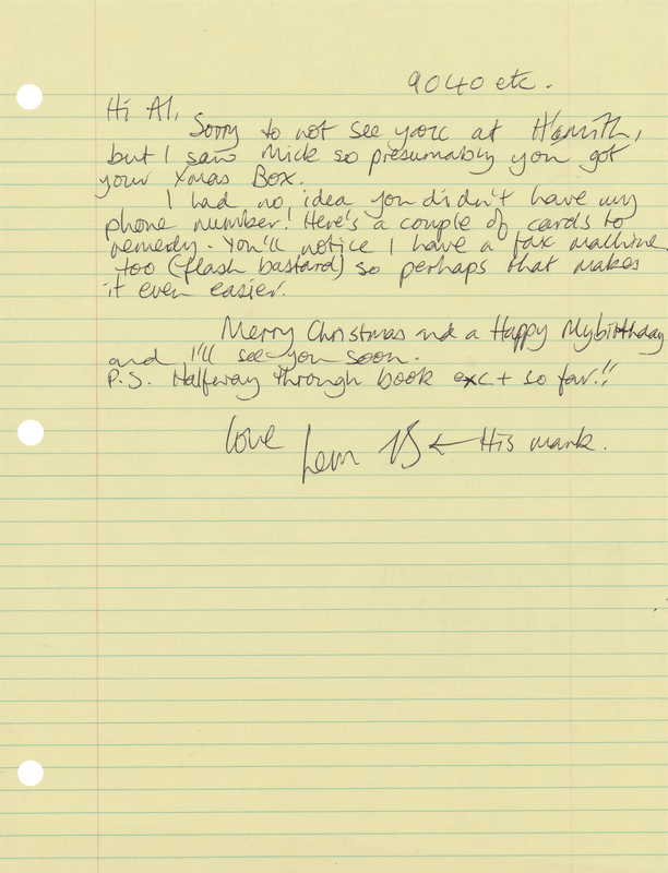 Lot 417 Motorhead: Lemmy Kilmister Autograph Letter Signed