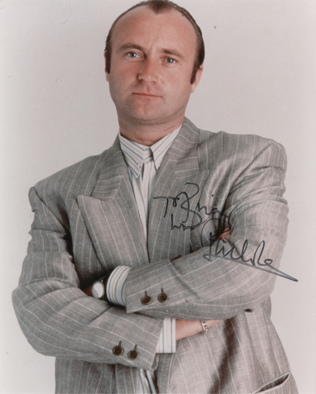 Lot 397 Phil Collins Signed Photograph