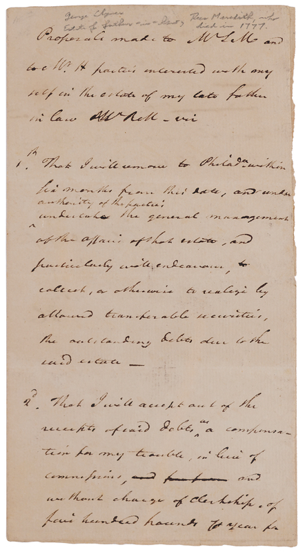 Lot 148 George Clymer War-Dated Autograph Document Signed