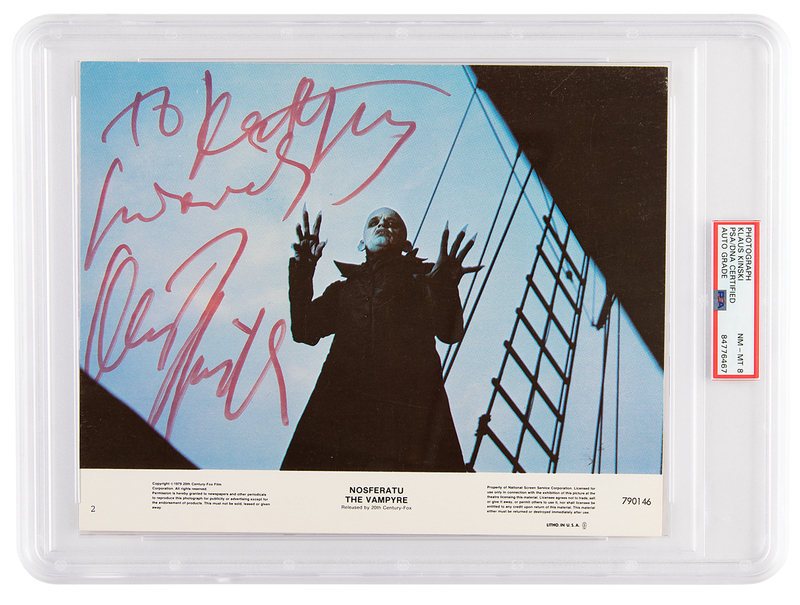 Lot 584 Klaus Kinski Signed Photograph - PSA NM-MT 8
