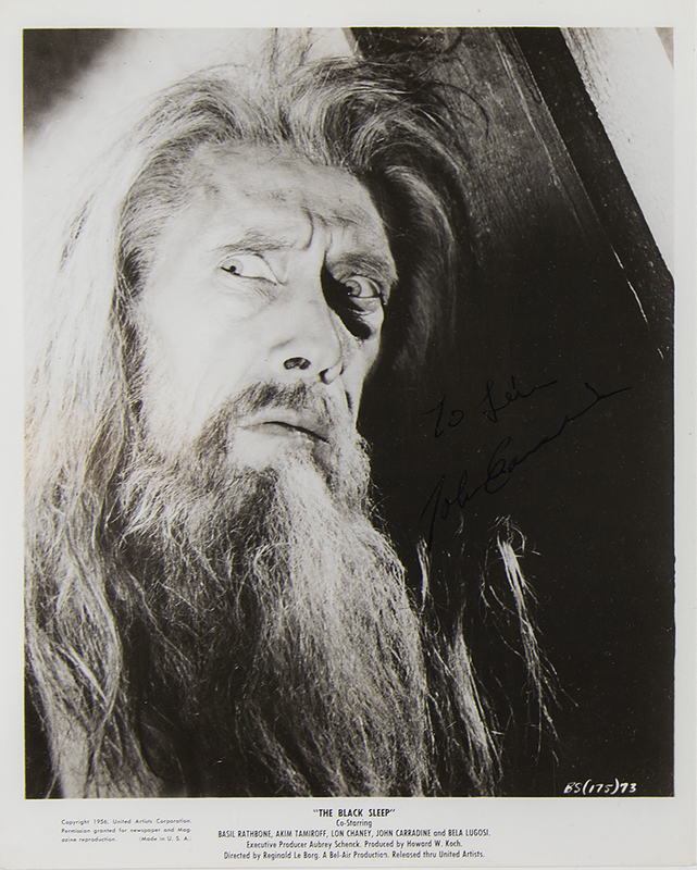 Lot 490 John Carradine Signed Photograph