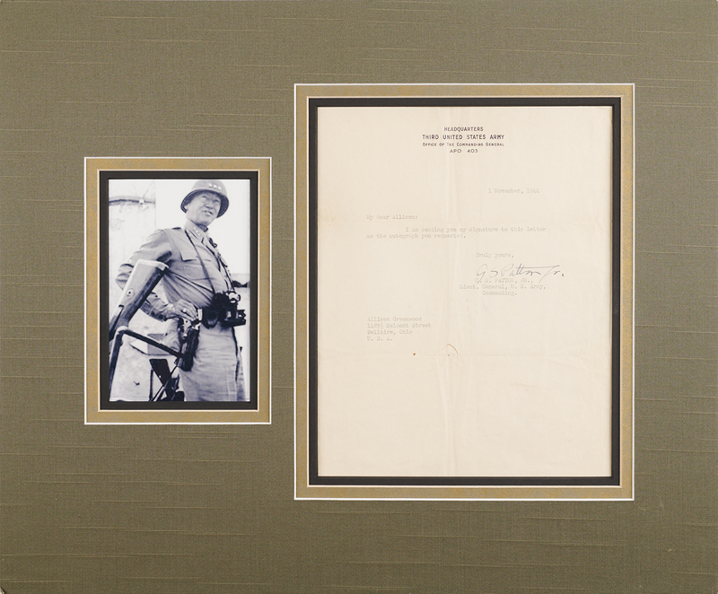 Lot 247 George S. Patton War-Dated Typed Letter Signed