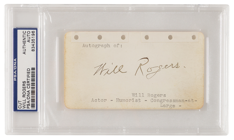 Lot 699 Will Rogers Signature