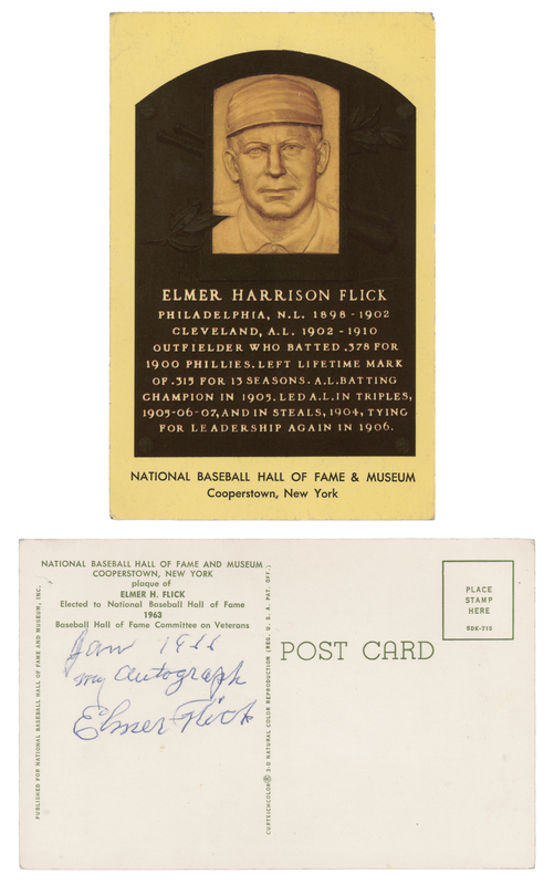 Lot 756 Elmer Flick Signature
