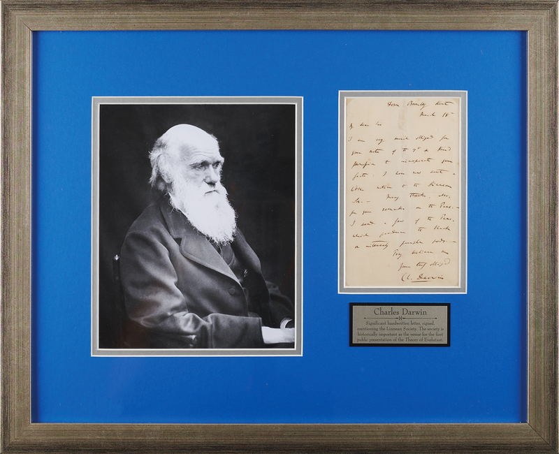 Lot 209 Charles Darwin Autograph Letter Signed to Mycologist Miles Joseph Berkeley on Seed Germination Experiments (1856)