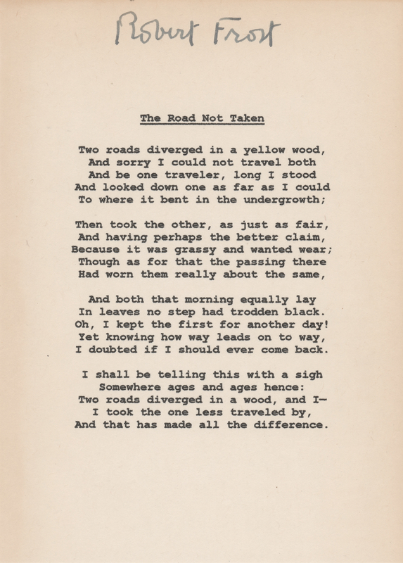 Lot 357 Robert Frost Signature