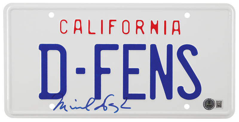 Lot 517 Michael Douglas Signed License Plate - 'D-FENS'