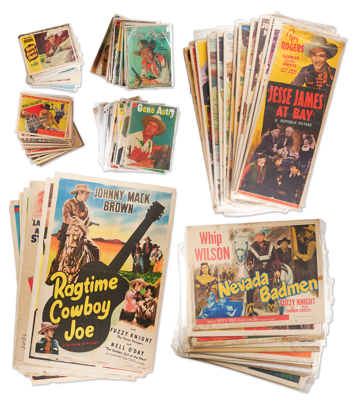 Lot 810 Western Movie Posters and Lobby Cards - Collection of 2,500+ from the Golden Age of Old West Cinema, Highlighted by Roy Rogers, Gene Autry, Whip Wilson, and Lash LaRue