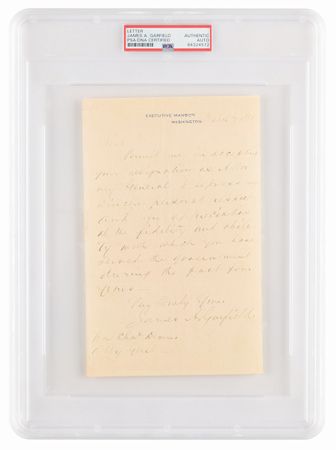 Lot #782 James A. Garfield Autograph Letter Signed as President - Image 1