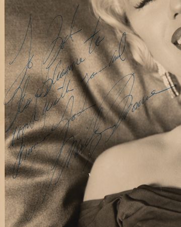 Lot #631 Marilyn Monroe Signed Oversized Photograph - 