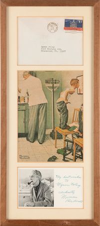 Lot #280 Norman Rockwell Signed Photograph