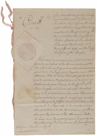 Lot #800 King George III Twice-Signed Document