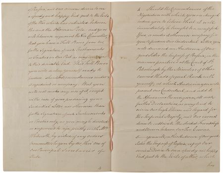 Lot #800 King George III Twice-Signed Document with Instructions to Negotiate an End to the Russo-Turkish War - Image 3