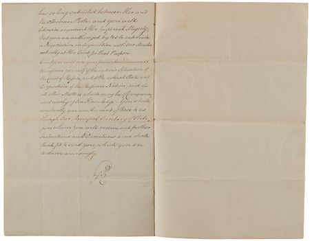 Lot #800 King George III Twice-Signed Document with Instructions to Negotiate an End to the Russo-Turkish War - Image 4