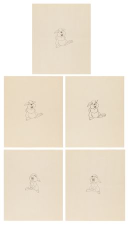 Lot #287 Archive of (18) concept and production drawings from Bambi - Image 2