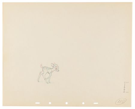 Lot #287 Archive of (18) concept and production drawings from Bambi - Image 6