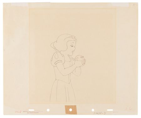 Lot #342 Snow White and Wicked Witch (3) production drawings from Snow White and the Seven Dwarfs - Image 3