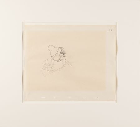 Lot #338 Doc, Sleepy, Happy, and Bashful production drawings (4) from Snow White and the Seven Dwarfs - Image 3