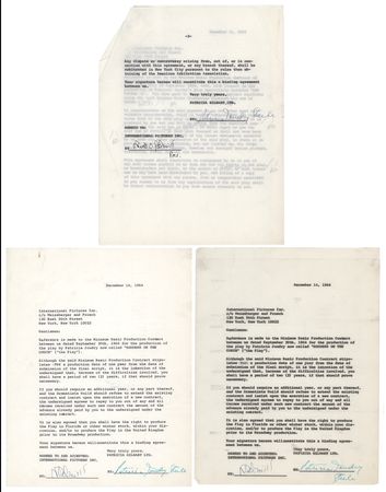 Lot #711 David O. Selznick (3) Signed Items -