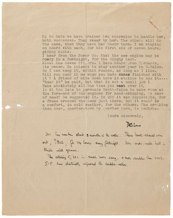 Lot #816 T. E. Lawrence Typed Letter Signed on Royal Air Force Matters and His Memoir, Seven Pillars of Wisdom - Image 3