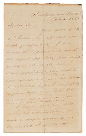 Lot #804 James Buchanan Autograph Letter Signed, Defending His Presidency: 