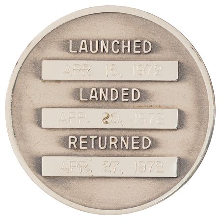 Lot #266 Apollo 16 Unflown Robbins Medallion - From the Personal Collection of Karol Bobko - Image 2