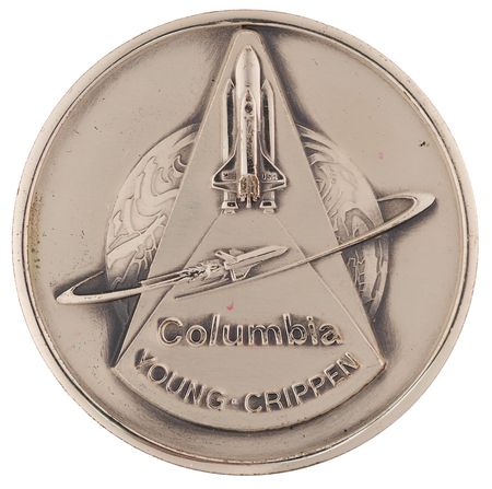 Lot #271 STS-1 Unflown Robbins Medallion - From