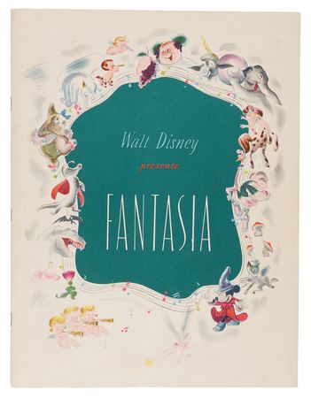 Lot #307. Fantasia: Original 1940 Walt Disney Productions Program