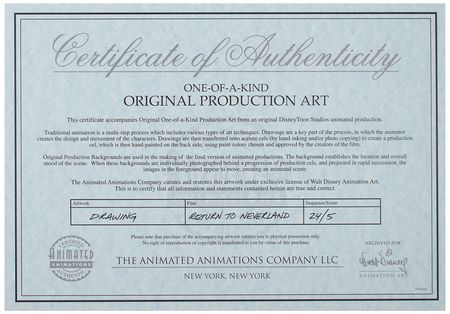 Lot #333 Captain Hook and Mr. Smee production panorama layout drawing from Return to Neverland - Image 3