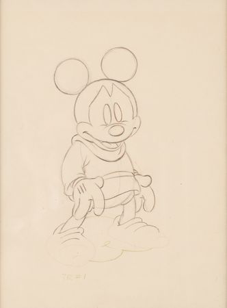 Lot #293 Mickey Mouse production drawing from