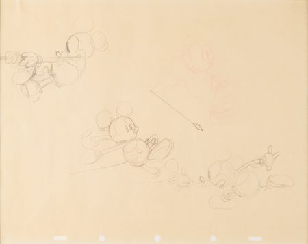 Lot #347 Mickey Mouse model sheet drawings (2) from Thru the Mirror - Image 2
