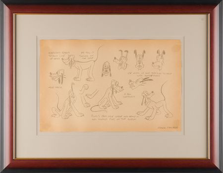 Lot #330 Frank Follmer preliminary model sheet drawing of Pluto - Image 2