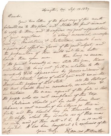 Lot #166 Thomas Hart Benton Autograph Letter