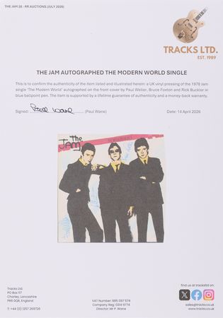 Lot #439 The Jam Signed 45 RPM Single Record - 'The Modern World' - Image 2