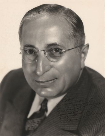 Lot #611 Louis B. Mayer Oversized Signed