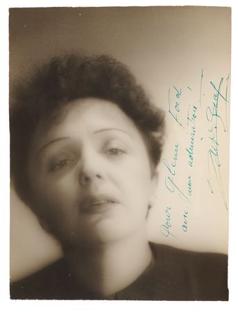 Lot #377 Edith Piaf Oversized Signed Photograph to