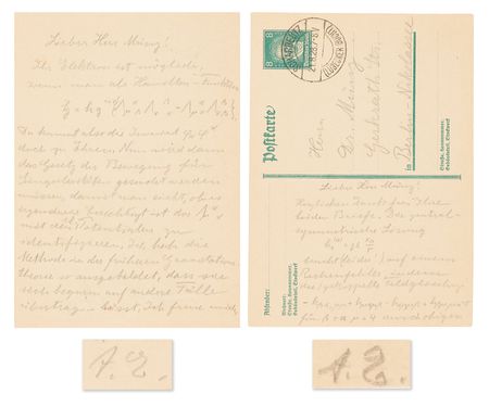 Lot #215 Albert Einstein (2) Autograph Letters