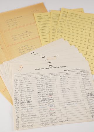 Lot #594. Peter Lawford Office Records Archive (35 pages) Documenting the Kennedy Circle, Marilyn Monroe, and Hollywood Elite (1962)