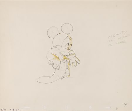 Lot #305 Mickey Mouse production drawing from Fantasia - Image 2